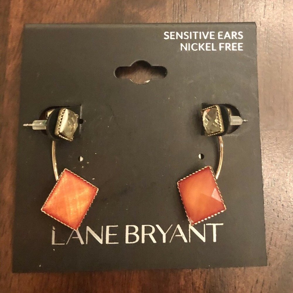 Lane Bryant Drop Earrings Orange, Sensitive Ears